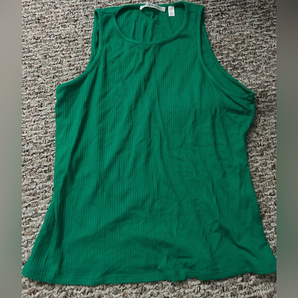 Green stretchy tank